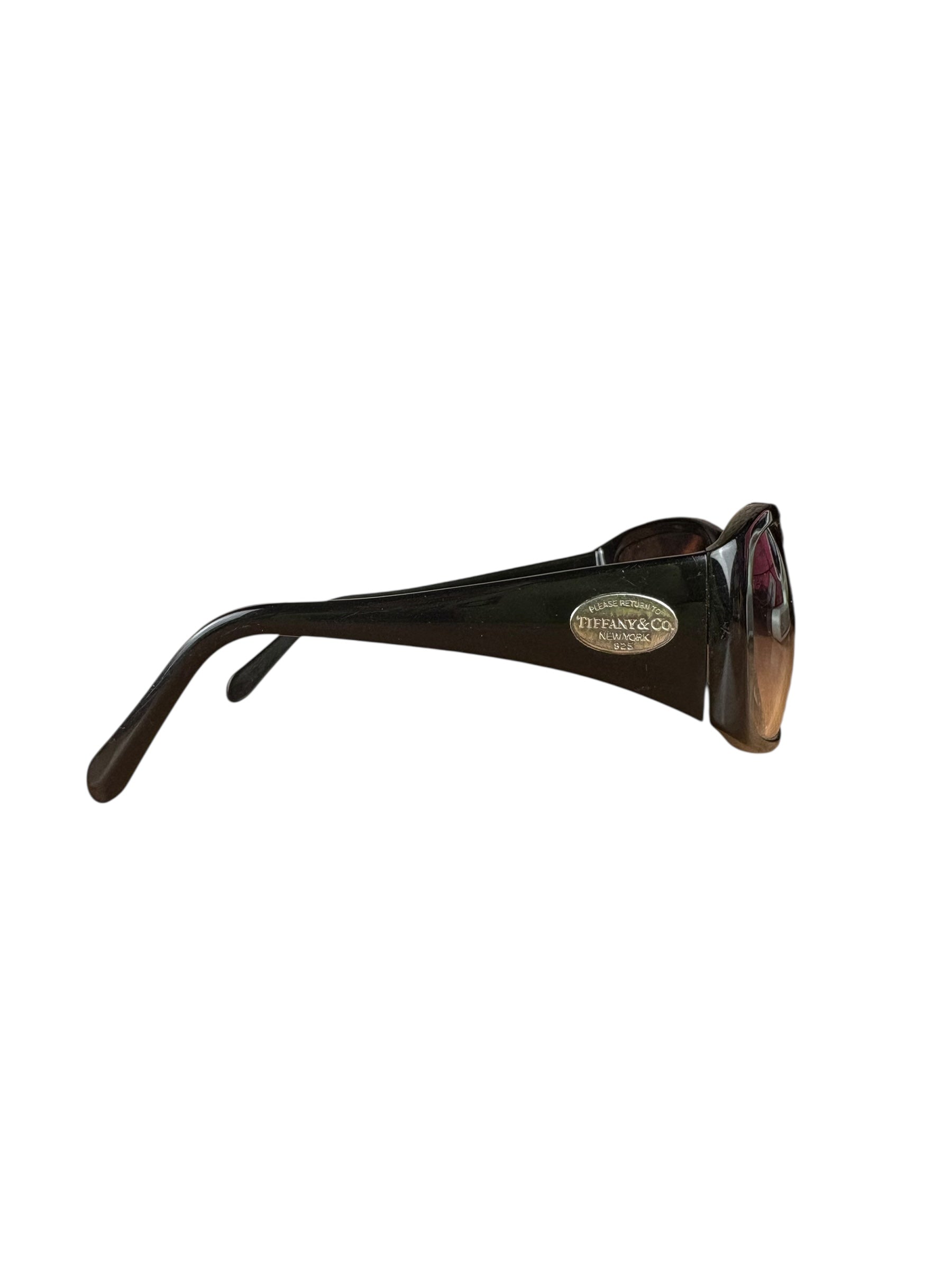 Tiffany & Co Black Silver Logo Sunglasses