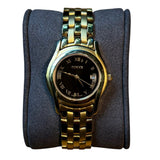Gucci Gold Plated Link Black Dial