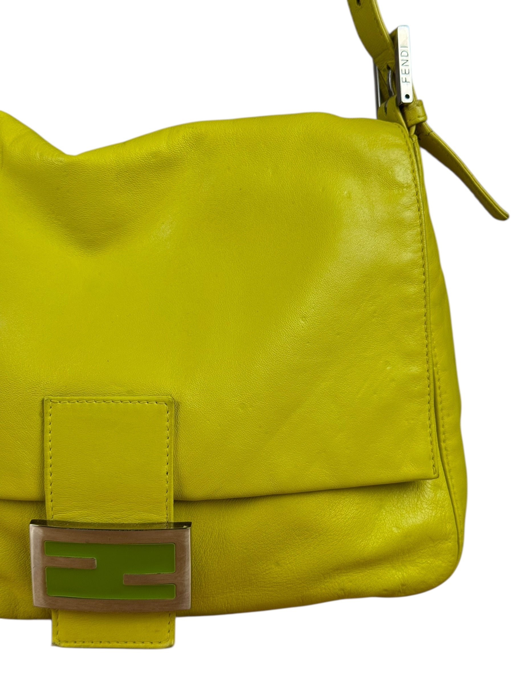 Fendi Yellow Leather Mamma Baguette