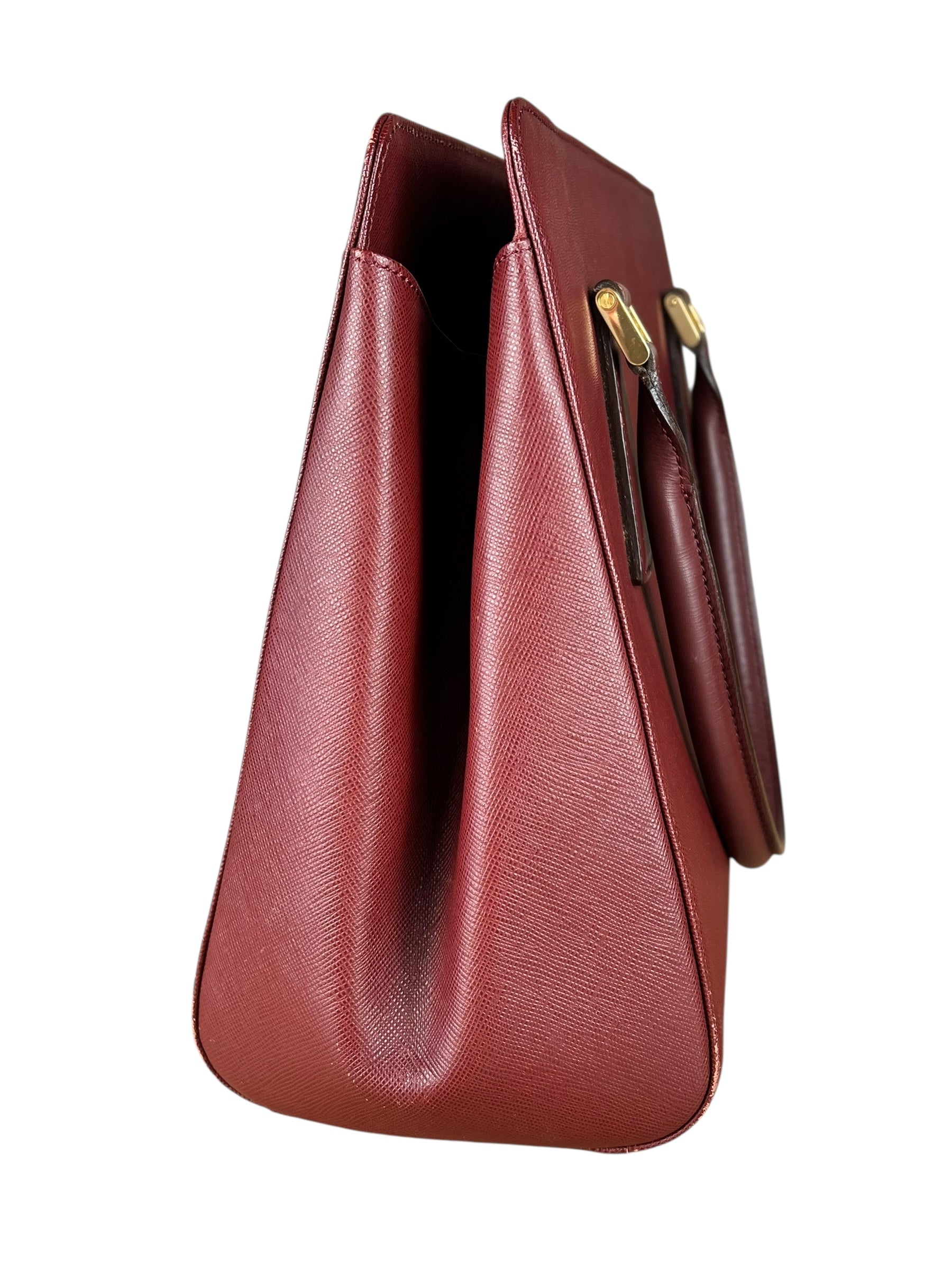 Burberry Vintage Leather Burgundy Handbag