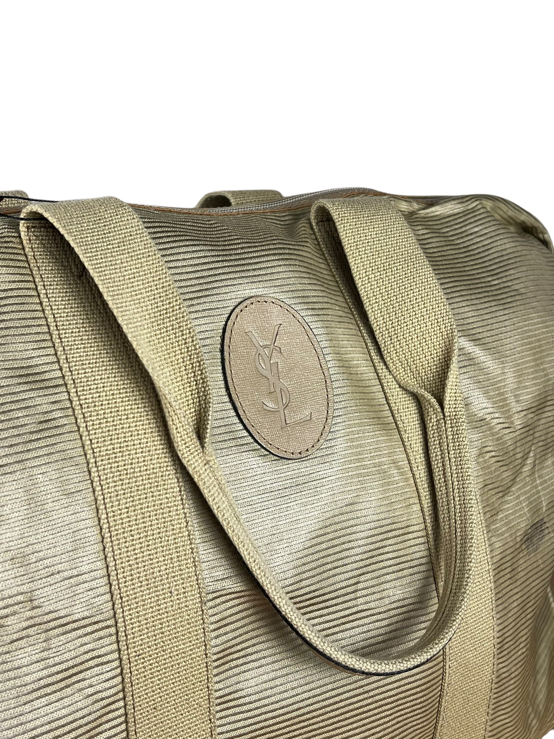 Yves Saint Laurent Vintage Duffle Bag Beige