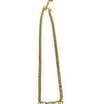 Christian Dior Rhinestone Chain Link Necklace Gold