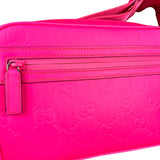 Gucci Hot Pink GG Rubber Effect Crossbody Bag