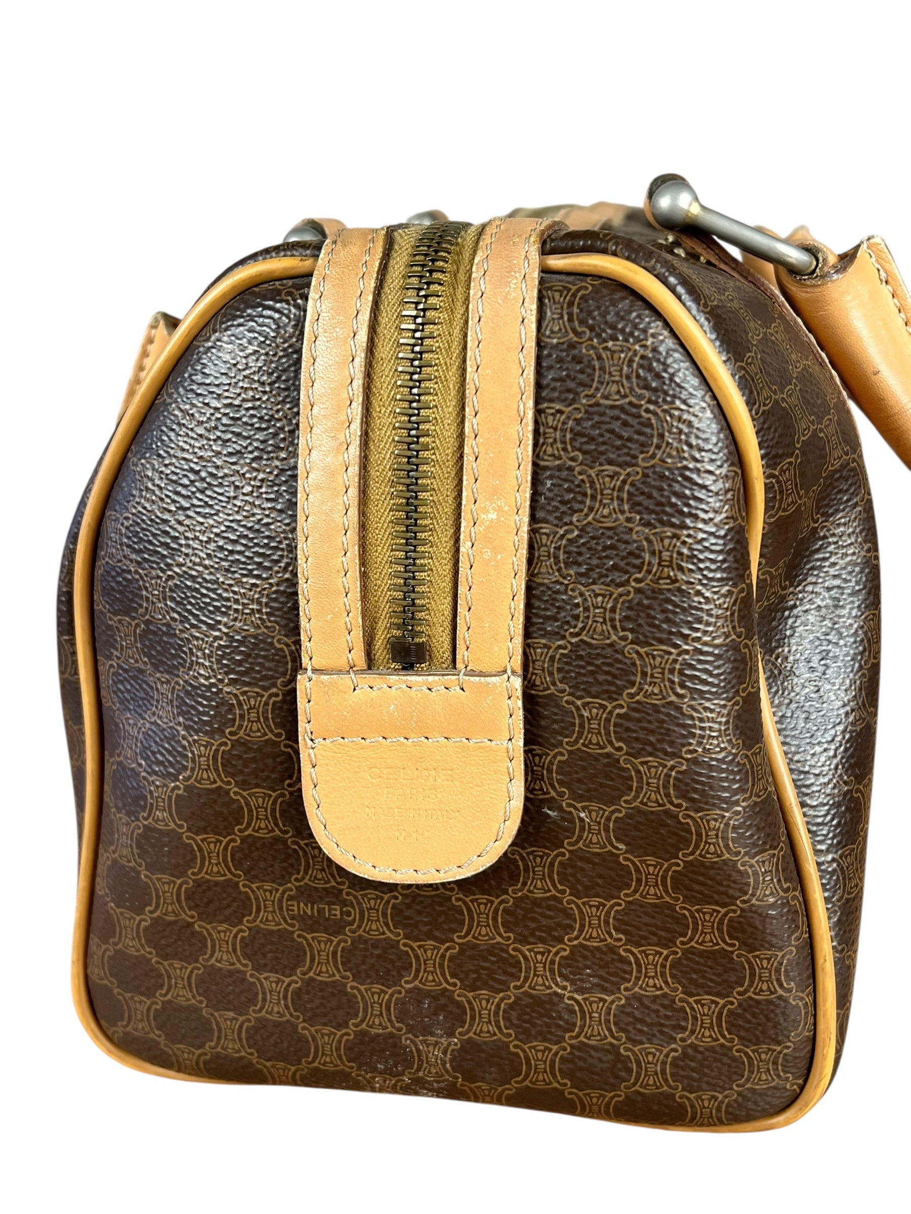 Celine Macadam Vintage Mini Boston Handbag