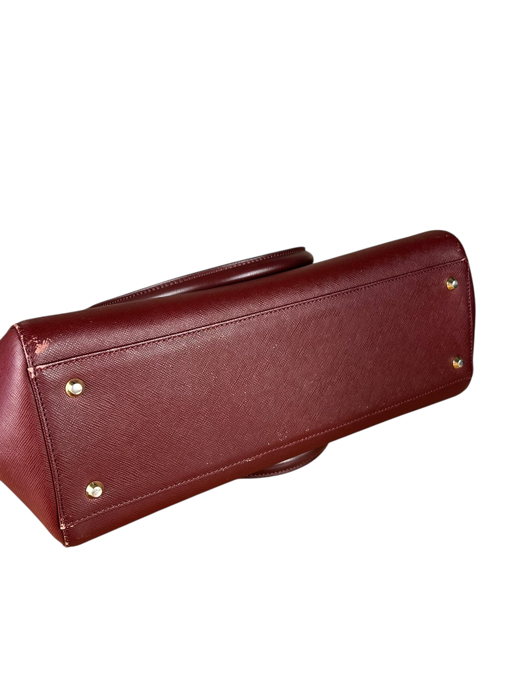 Burberry Vintage Leather Burgundy Handbag