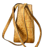 Fendi Vintage Crocodile-Embossed Leather Crossbody Bag
