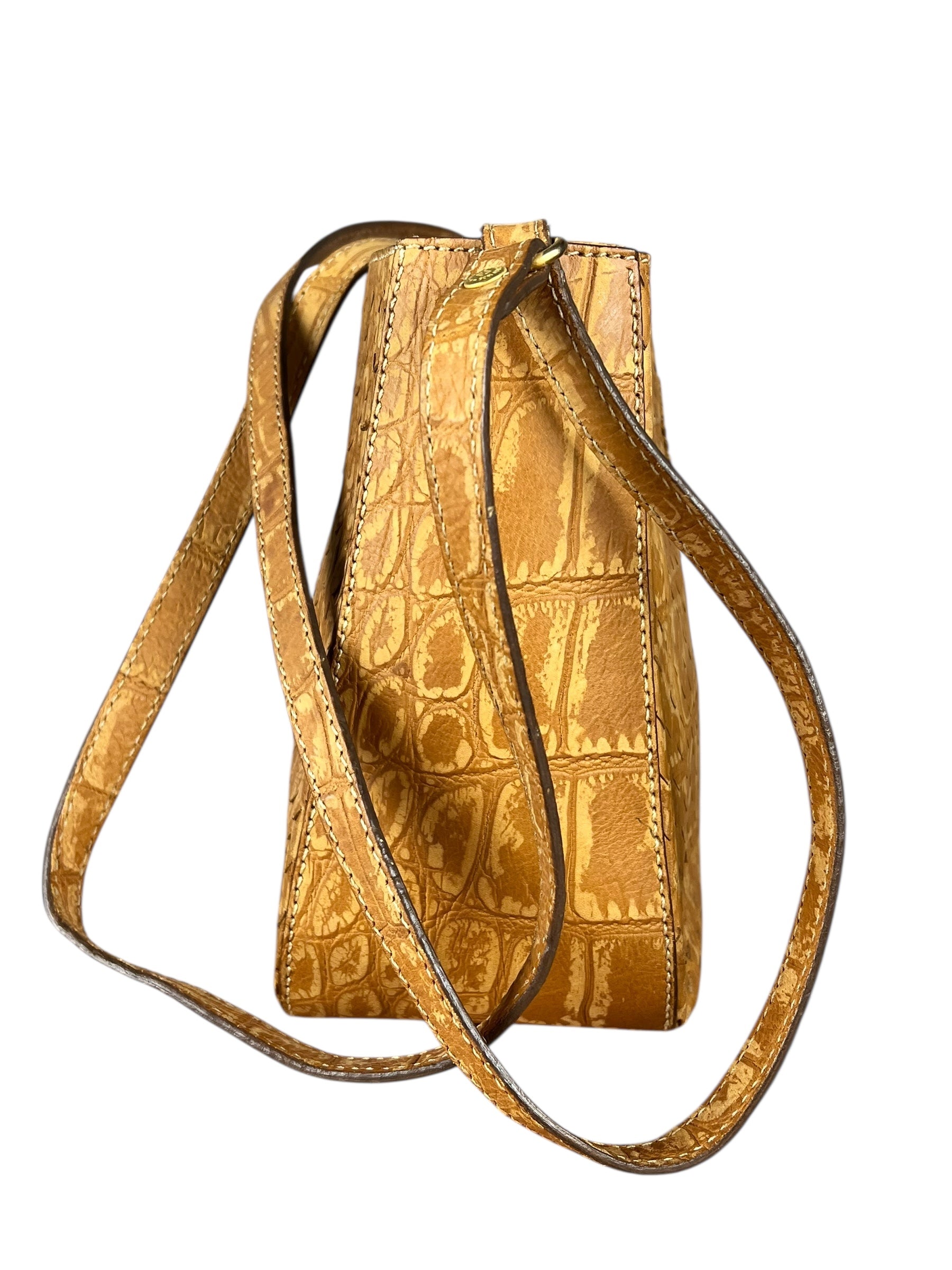 Fendi Vintage Crocodile-Embossed Leather Crossbody Bag
