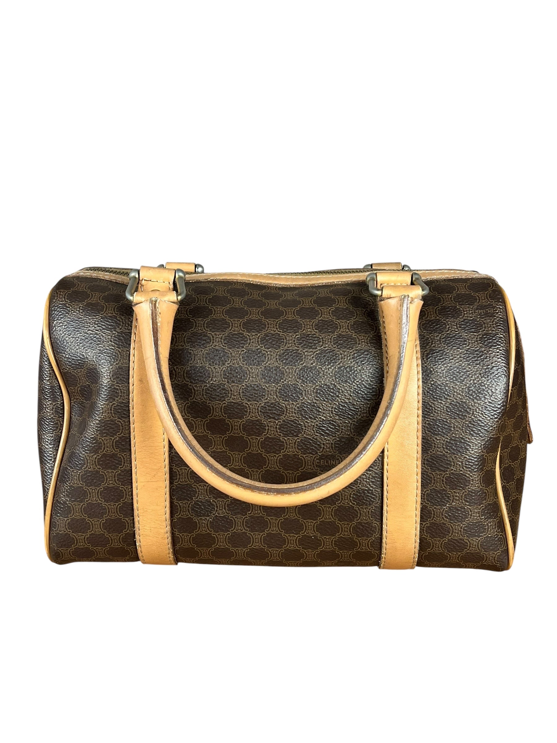 Celine Macadam Vintage Mini Boston Handbag