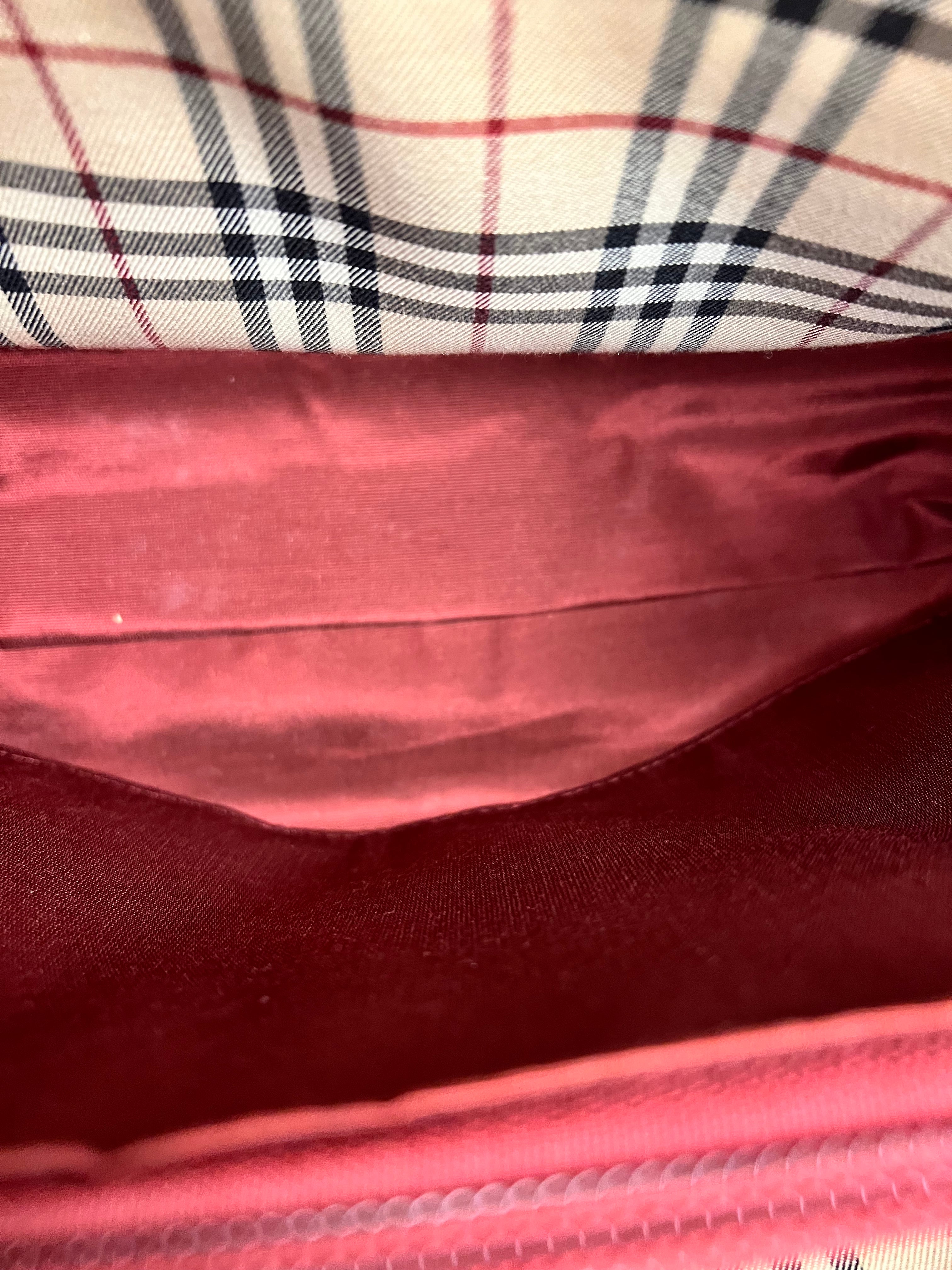 Burberry Vintage Leather Burgundy Handbag