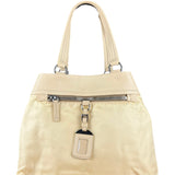 Prada Beige Nylon/Leather Shoulder Bag