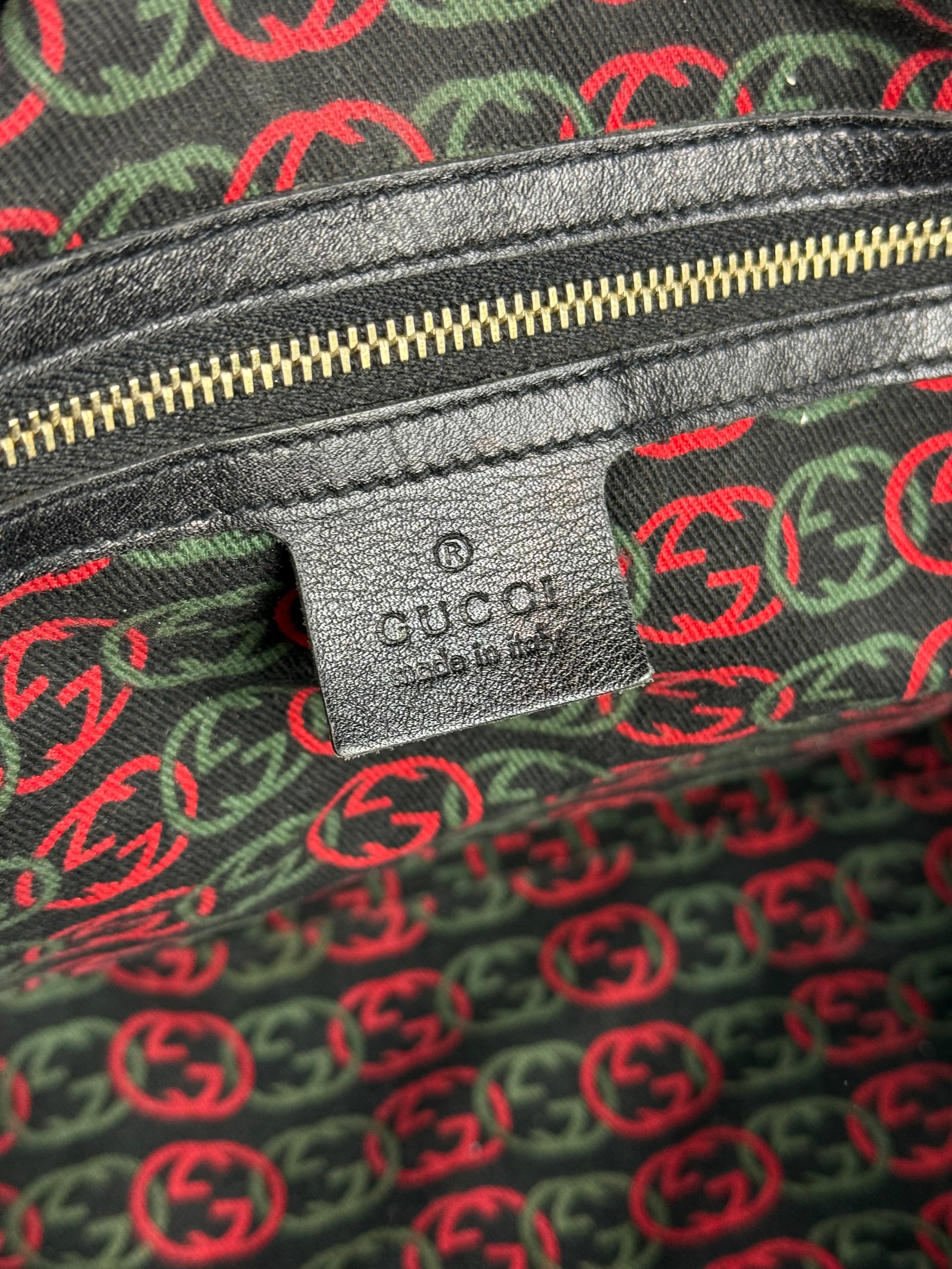 Gucci Britt Leather Boston Bag