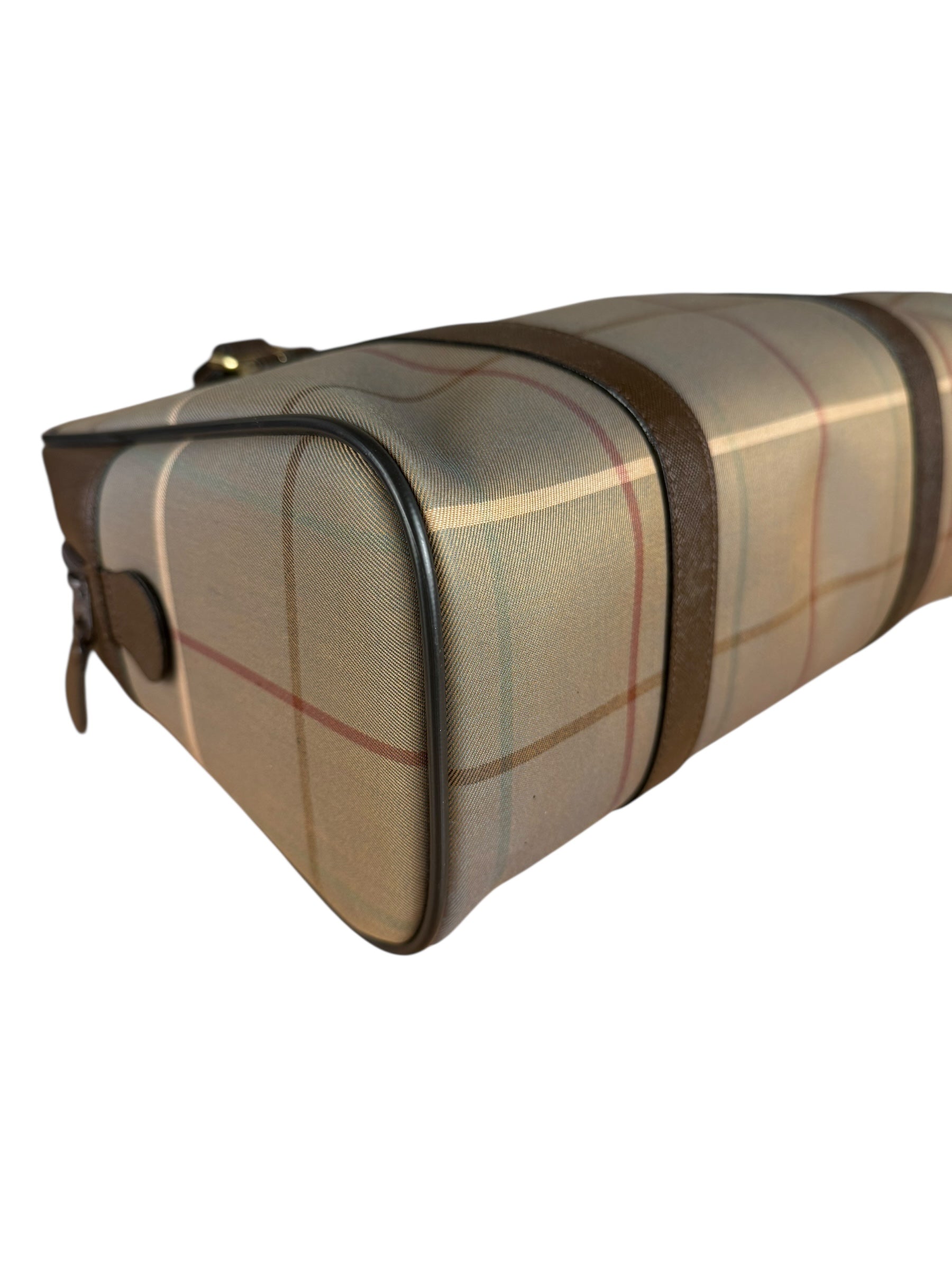 Burberry Brown Vintage Check Boston Handbag