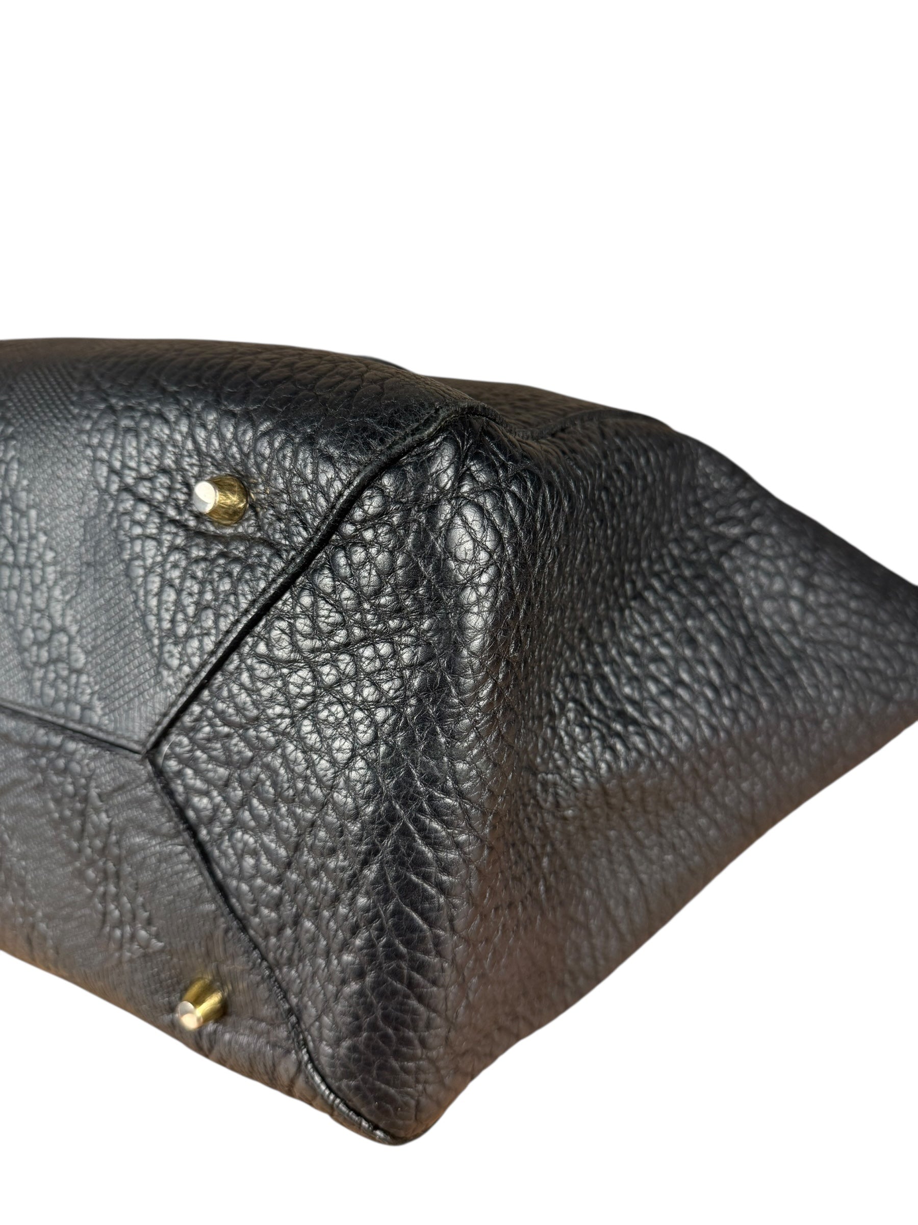 Burberry Black Pebbled Leather Shoulder Bag