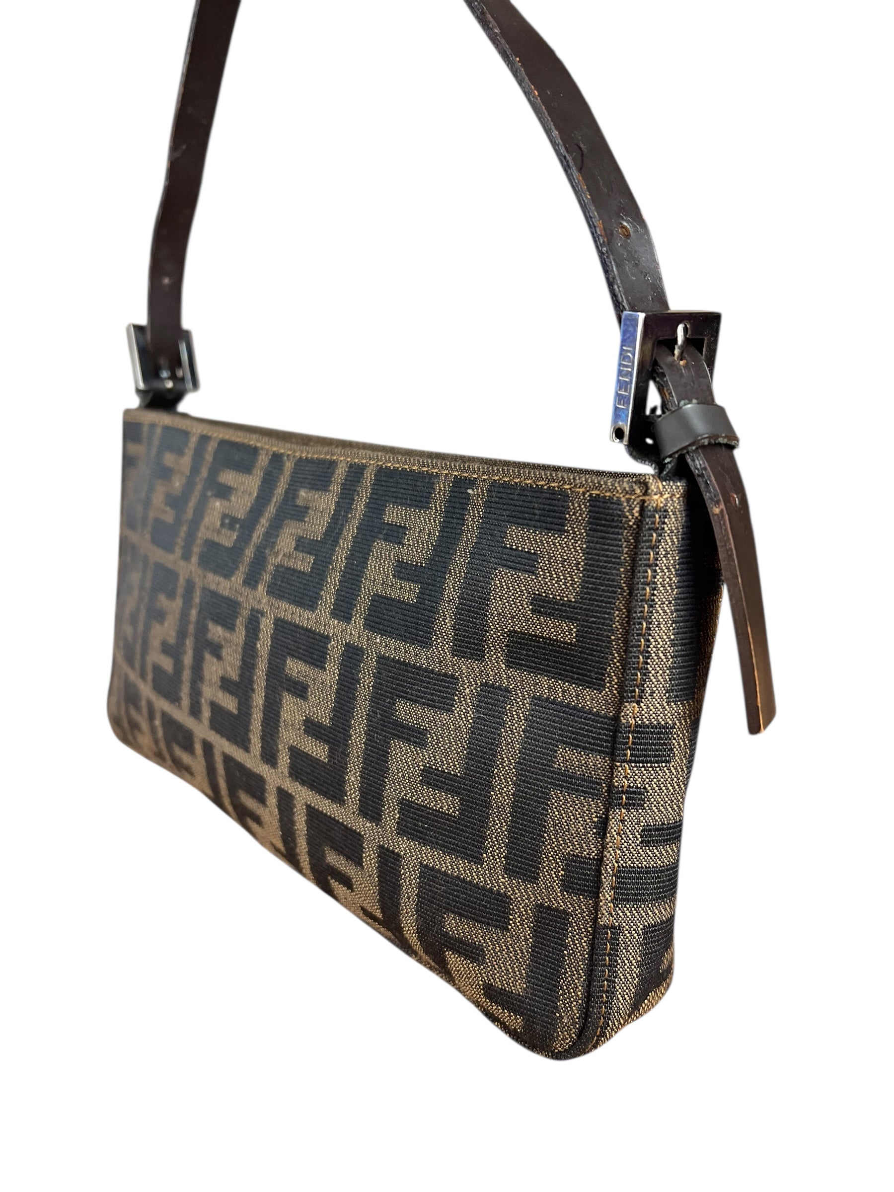 Fendi Vintage Zucca Pochette Shoulder Bag