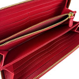 Prada Red Saffiano Leather Long Zippy Wallet