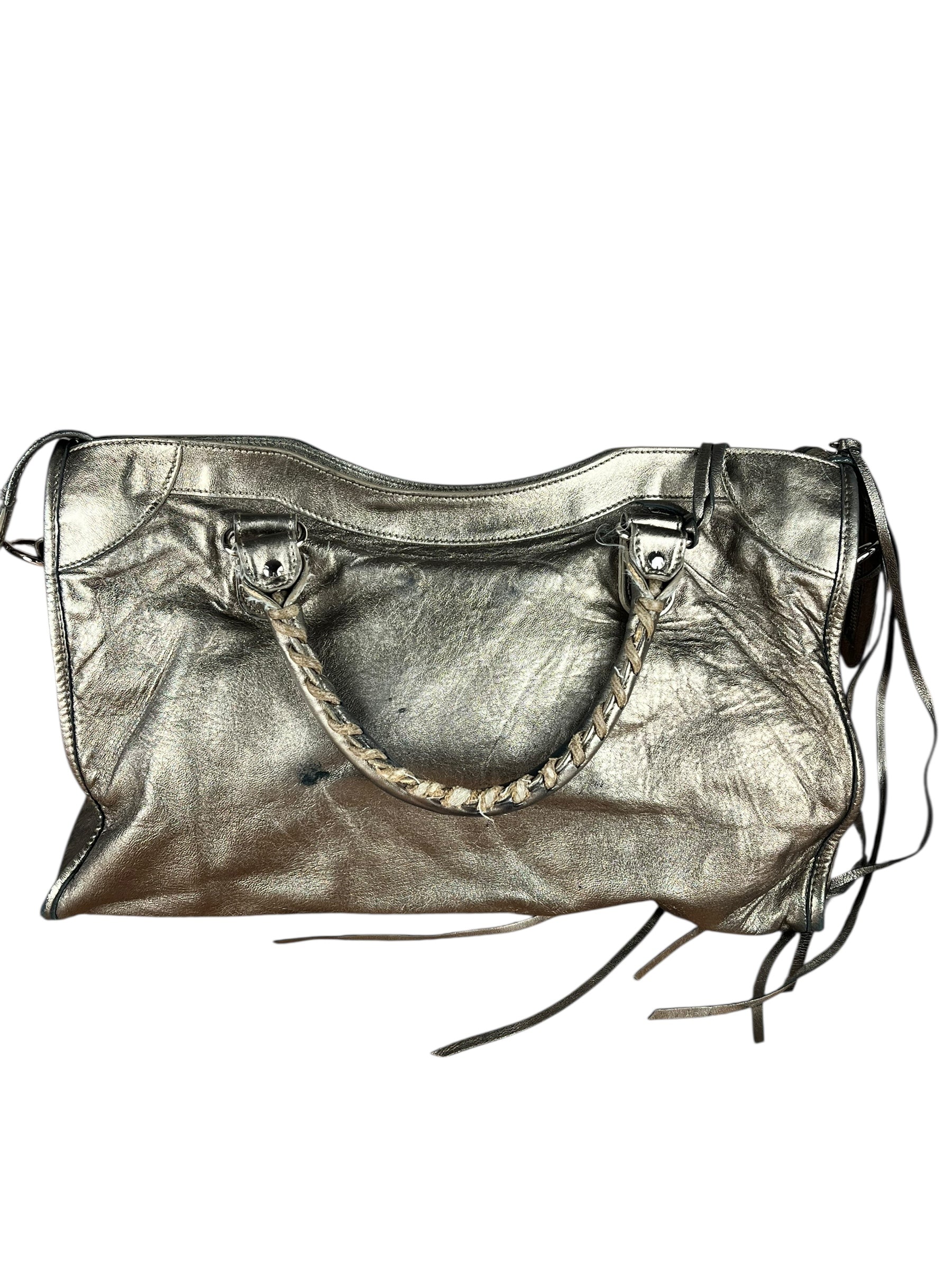 Balenciaga Gold Metallic M Le City Bag