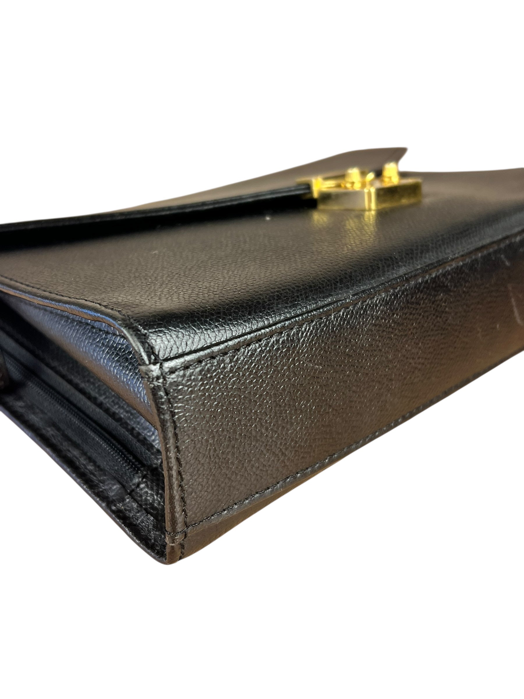 Saint Laurent Vintage Leather Envelope Clutch