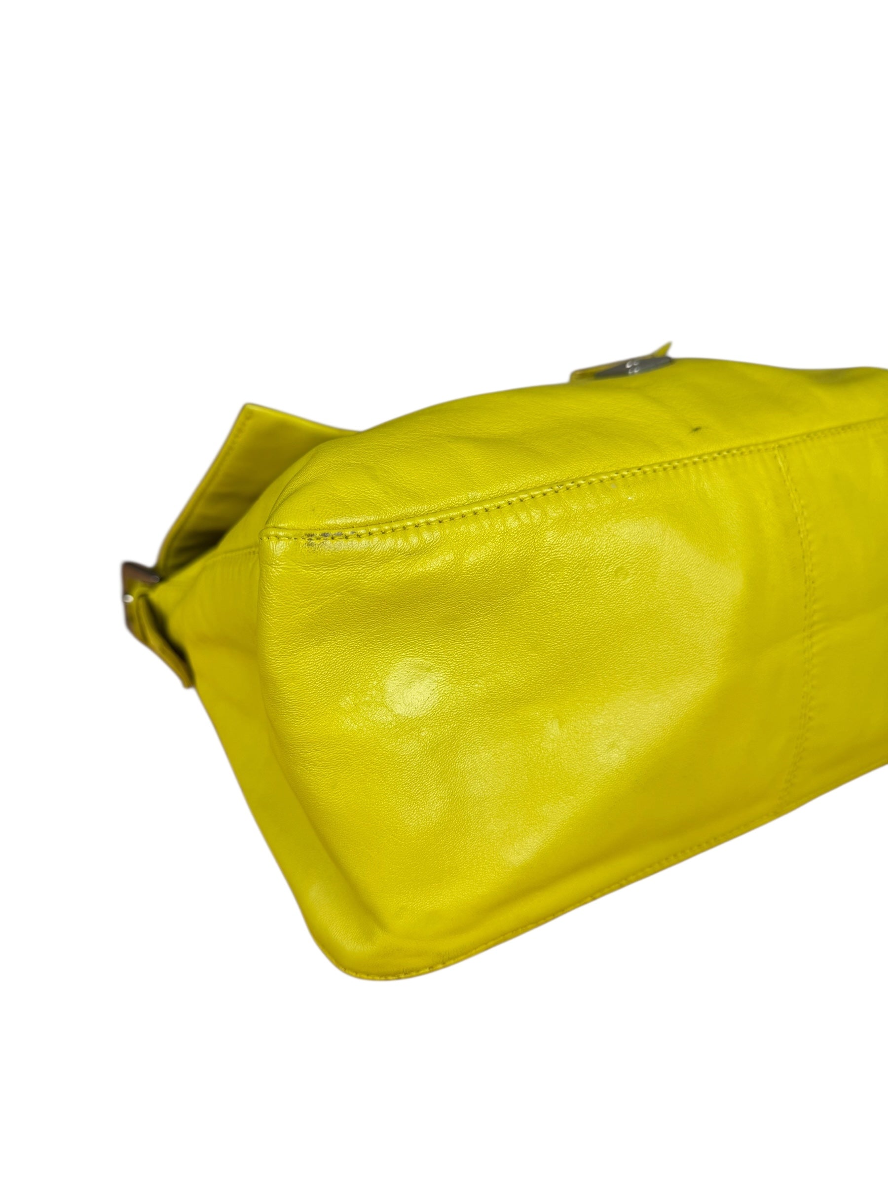 Fendi Yellow Leather Mamma Baguette
