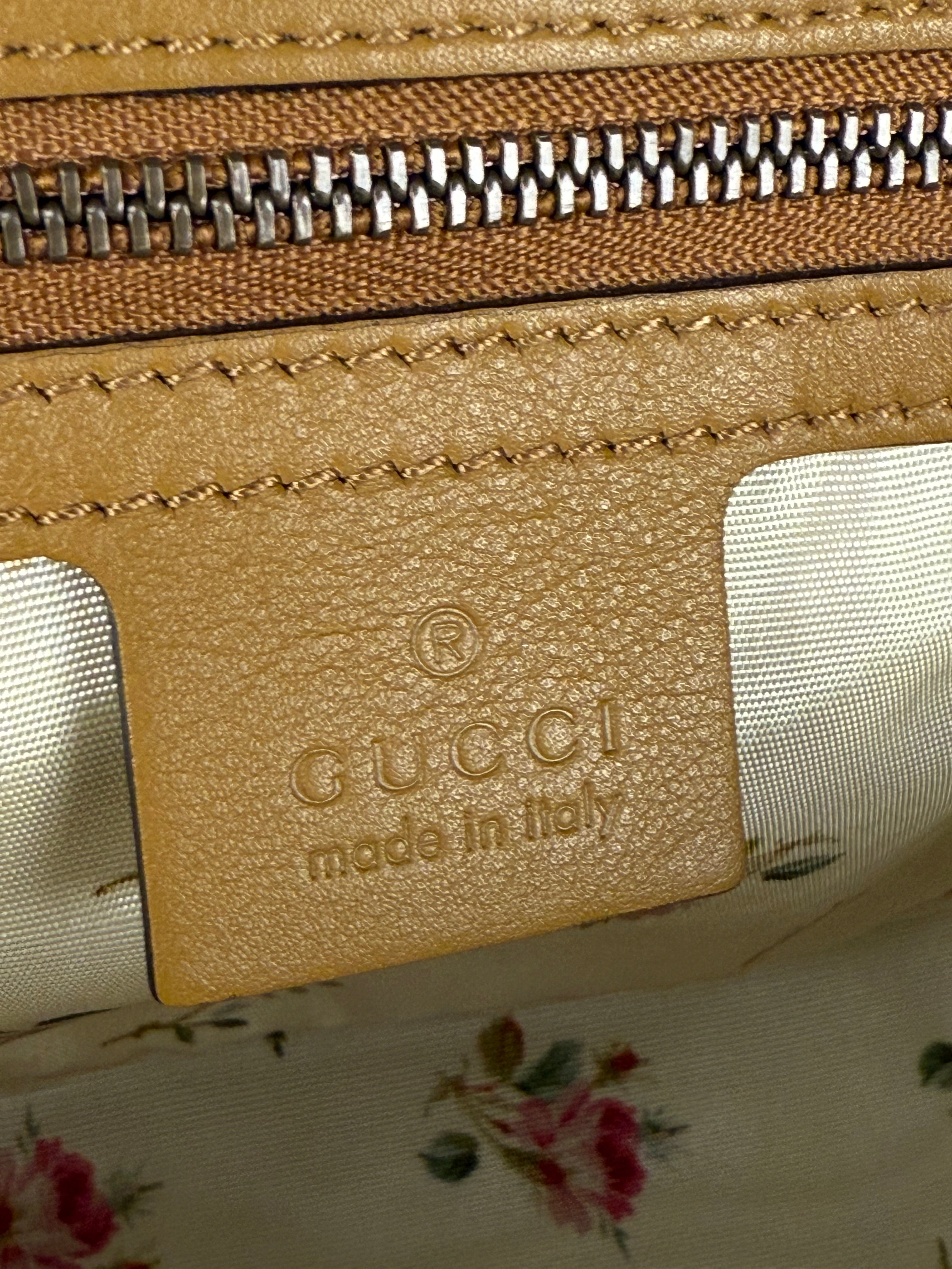 Gucci Raffia Snake-Trimmed Marmont Chain Bag