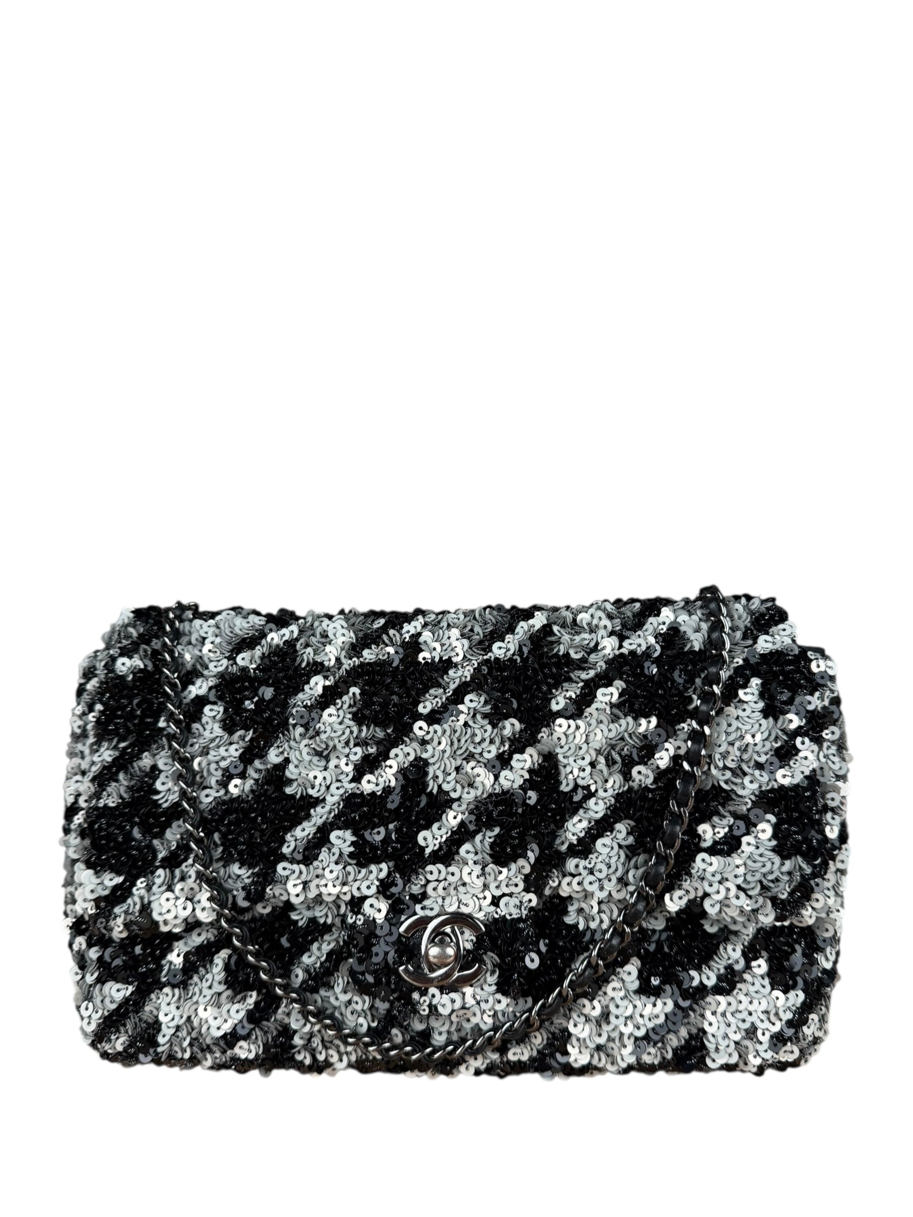 Chanel Medium Classic Flap Sequin Handbag 2020