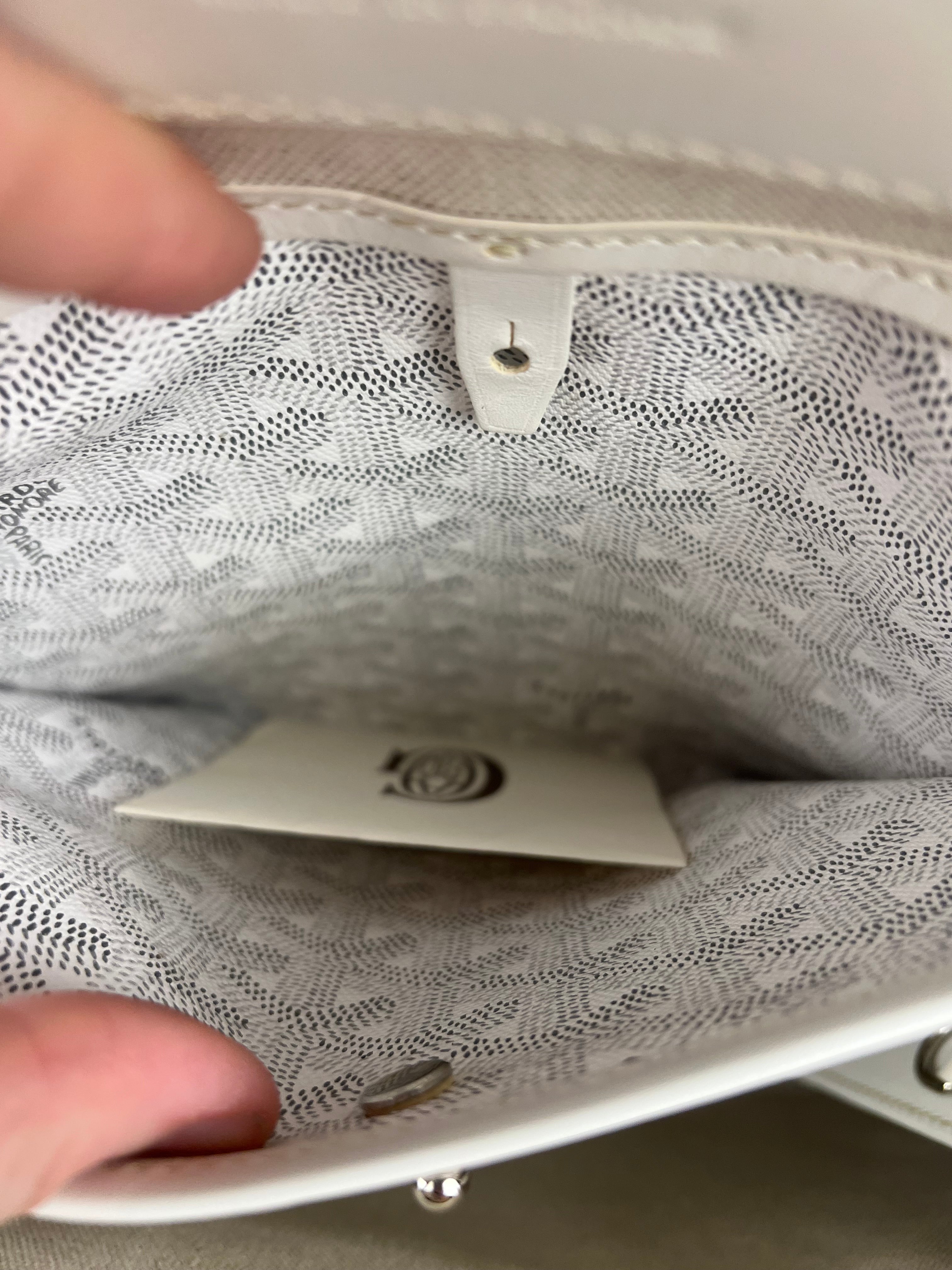Goyard Bellechasse Goyardine MM White