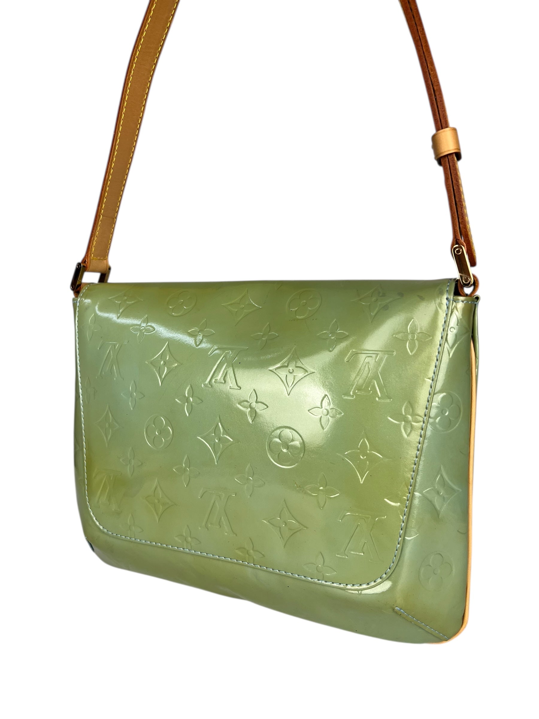 Louis Vuitton Monogram Vernis Green Thompson Shoulder Bag