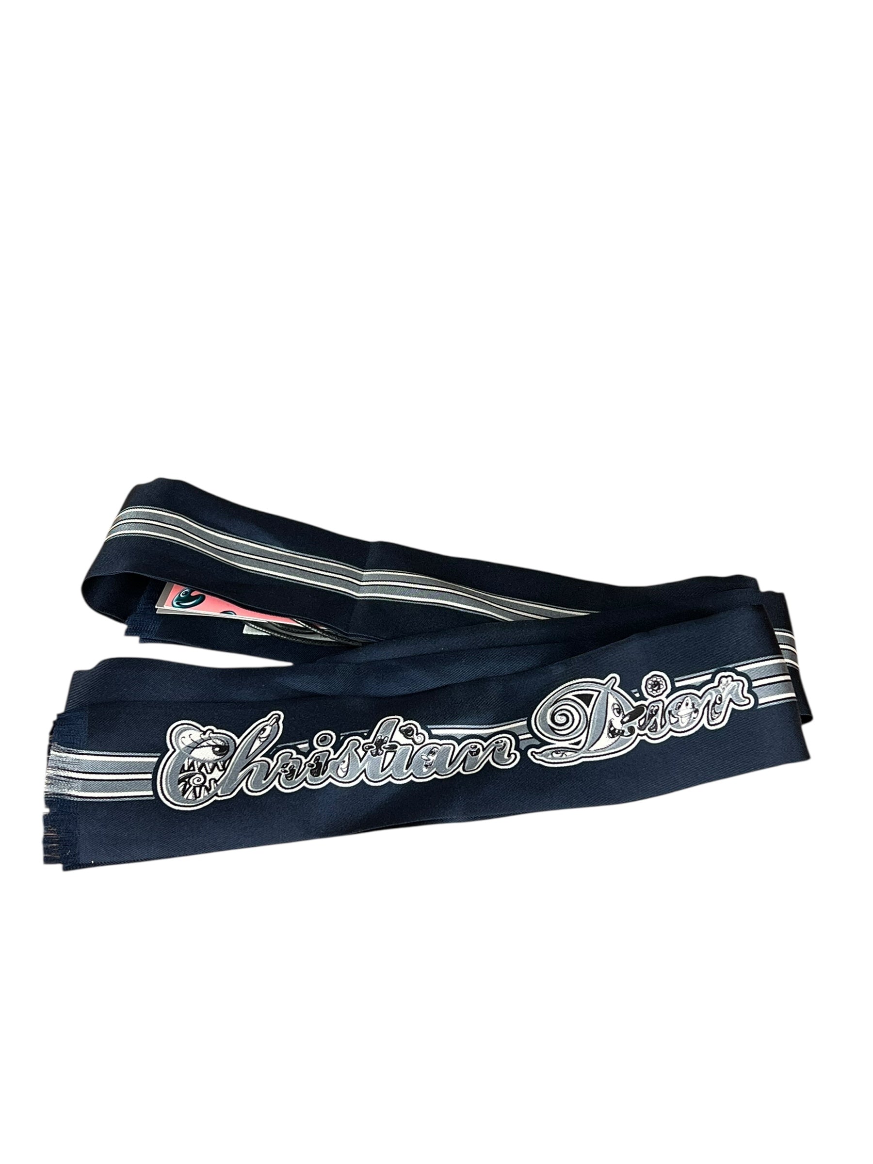 Christian Dior x Kenny Scharf Navy Twilly Scarf