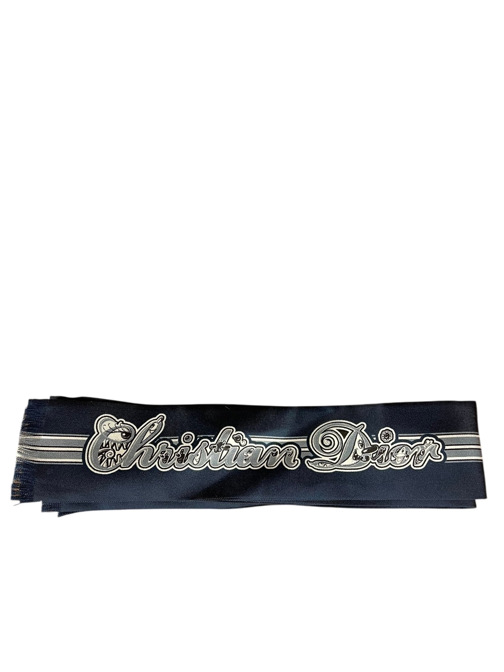 Christian Dior x Kenny Scharf Navy Twilly Scarf