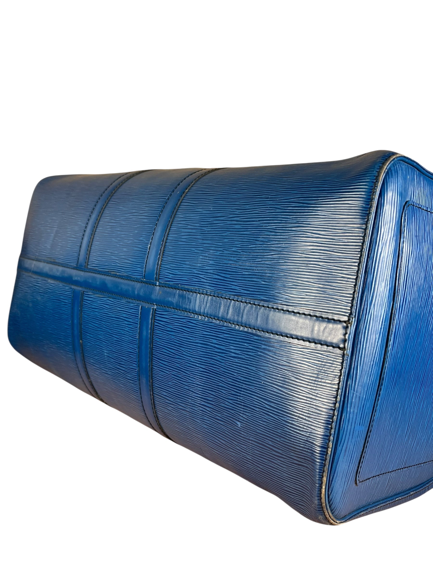 Louis Vuitton Blue Epi Keepall 55