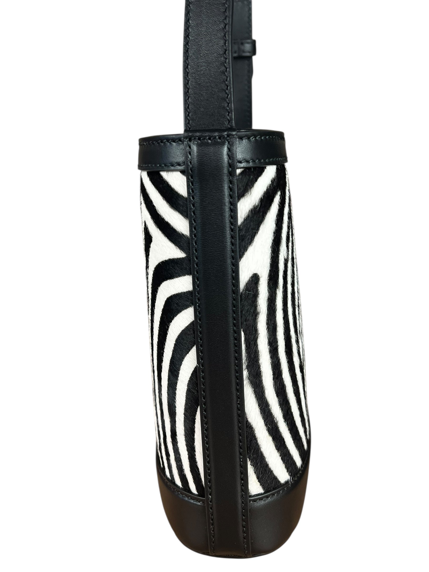 Gucci 73 Small Bucket Bag Zebra Print