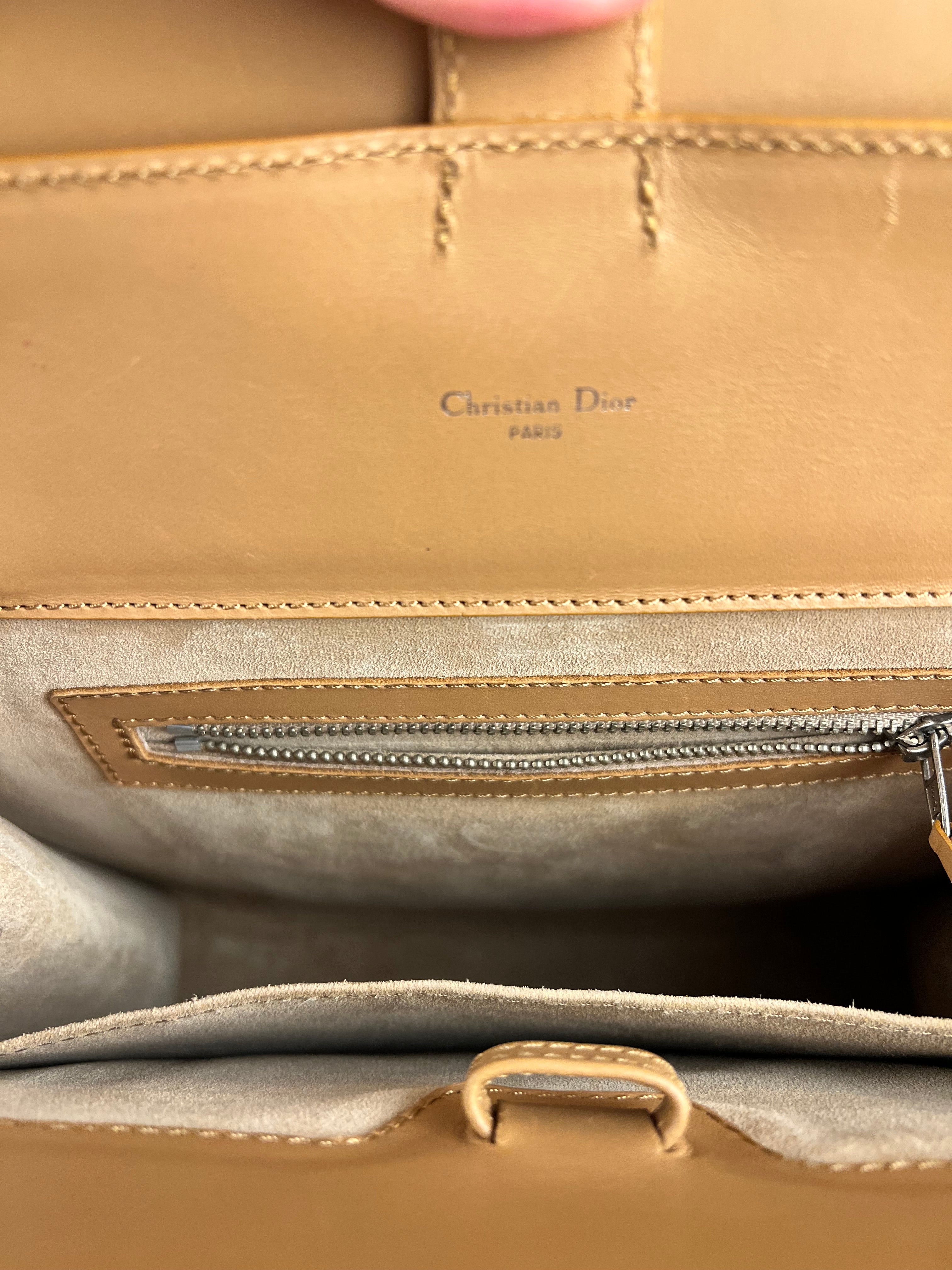 Dior Brown Leather Shoulder Tote
