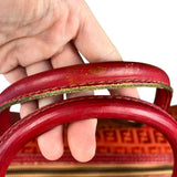 Fendi FF Vintage Boston Bag Red