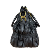 Prada Nappa Leather Ruffle Hobo Shoulder Bag