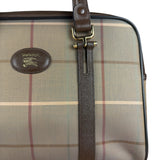 Burberry Brown Vintage Check Boston Handbag