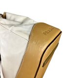 Prada Vintage White/Brown Top Handle Bag