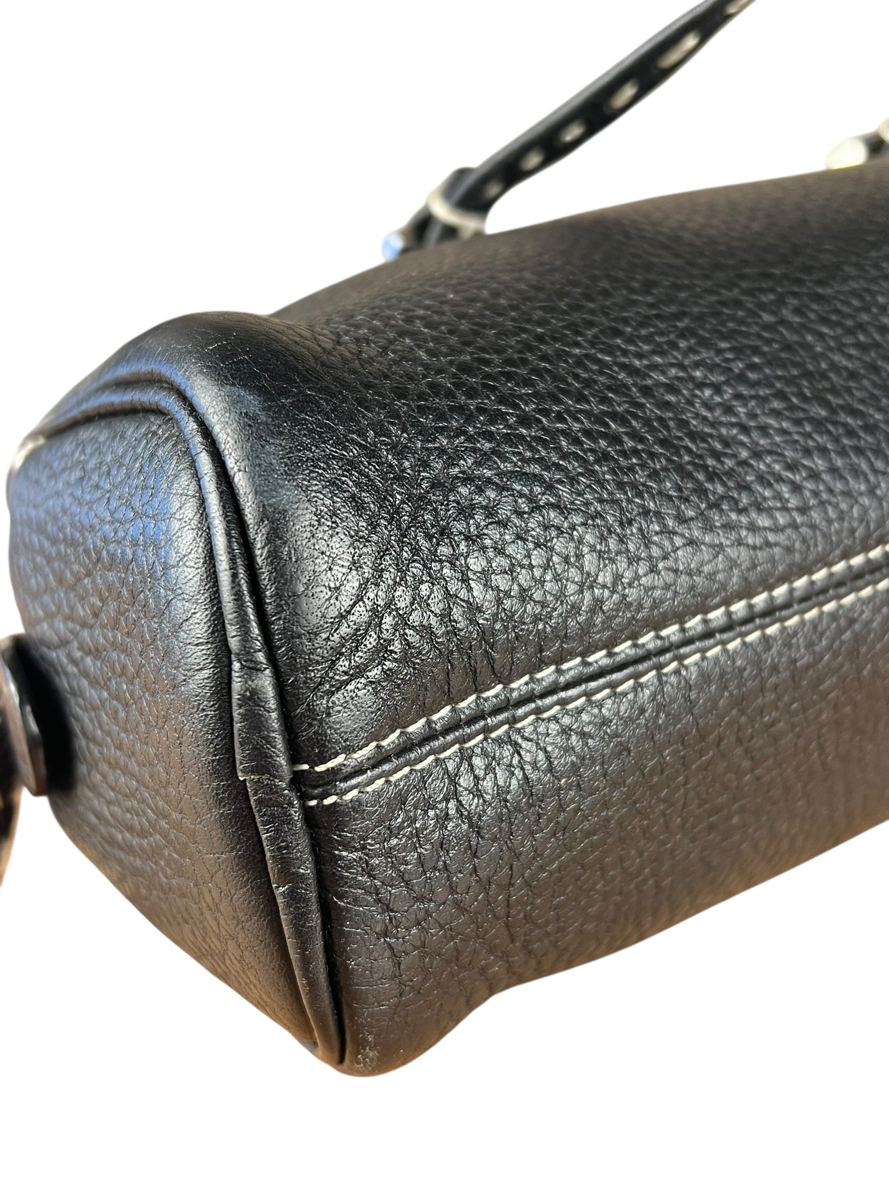 Fendi Vintage Leather Selleria Stitch Handbag