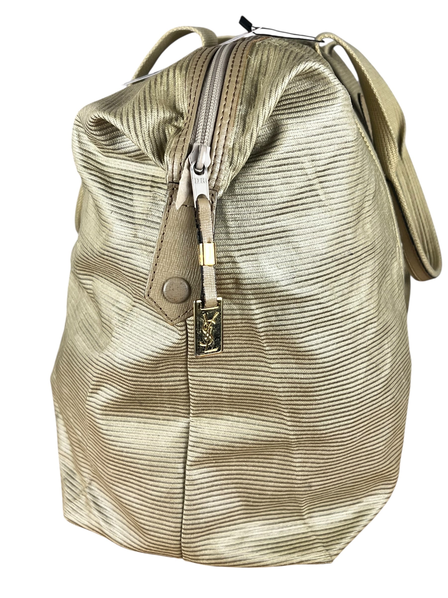 Yves Saint Laurent Vintage Duffle Bag Beige