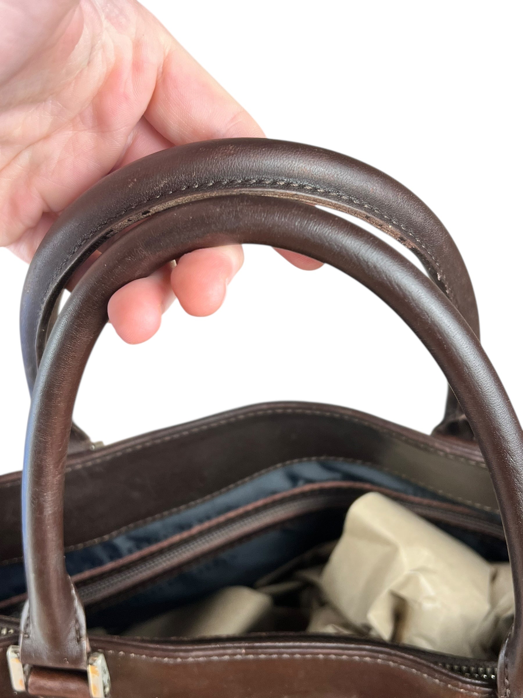 Burberry Leather Trim Nova Check Tote Bag