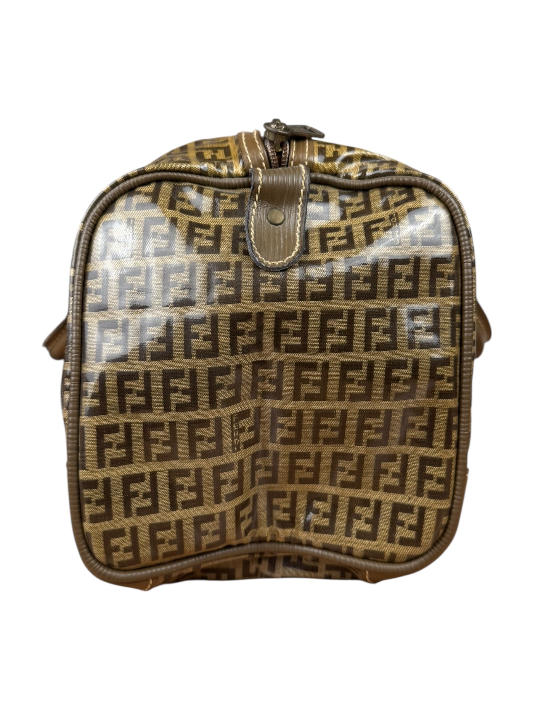 Fendi Vintage Zucchino PVC Boston Bag