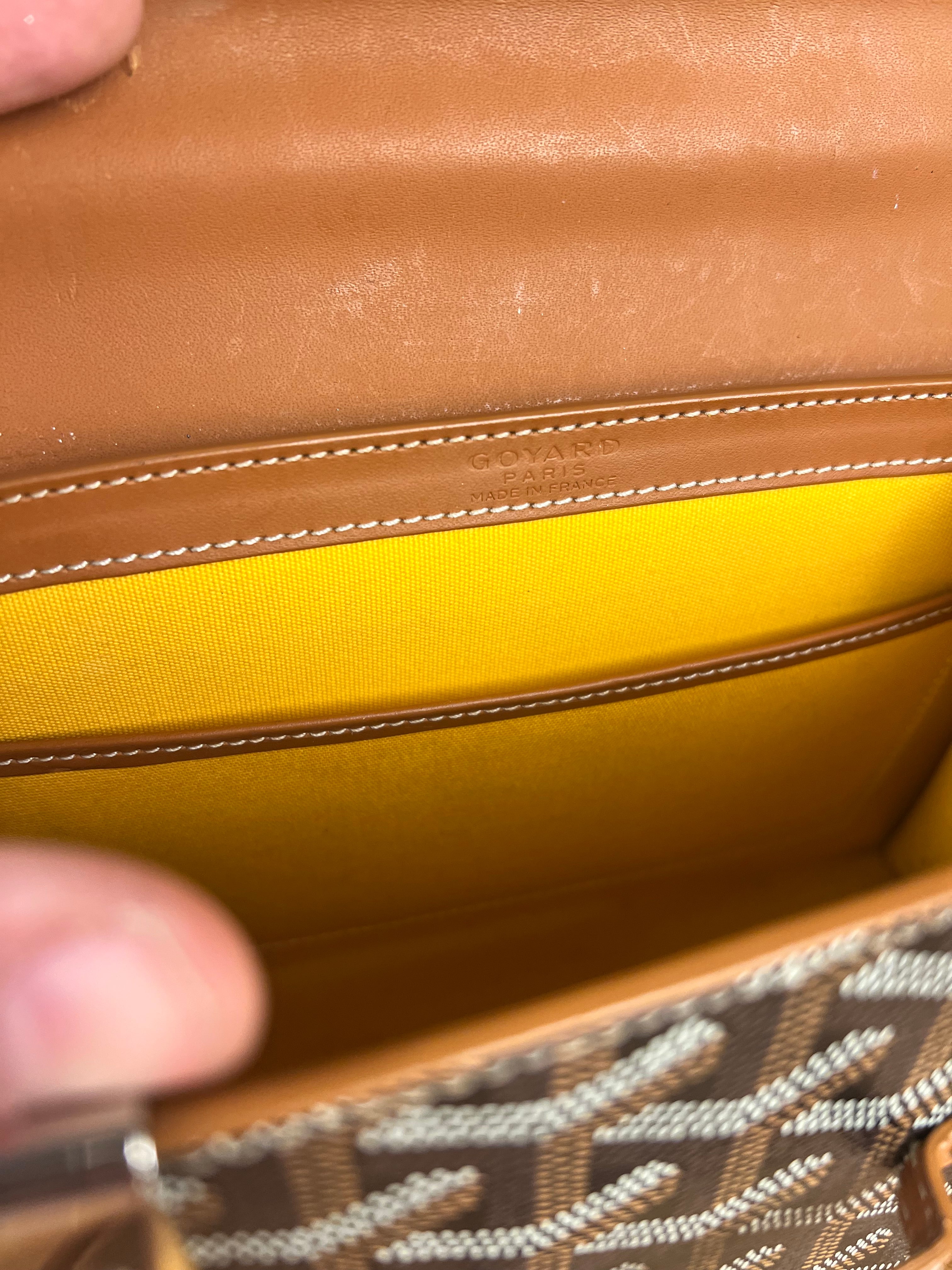 Goyard Mini Goyardine Saigon Top Handle Bag