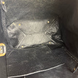 Burberry Black Pebbled Leather Shoulder Bag