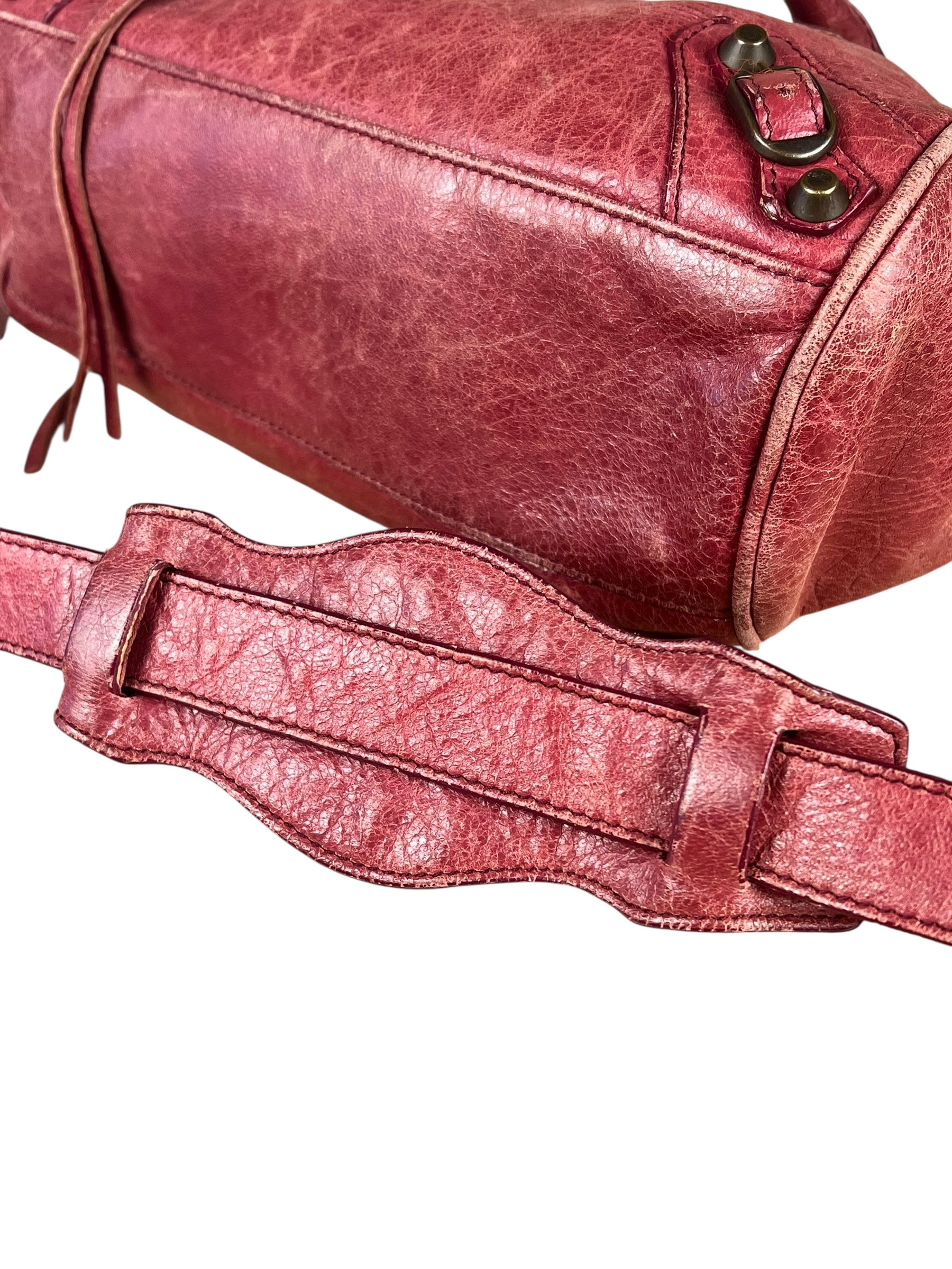 Balenciaga Mini Classic Leather City Bag Red