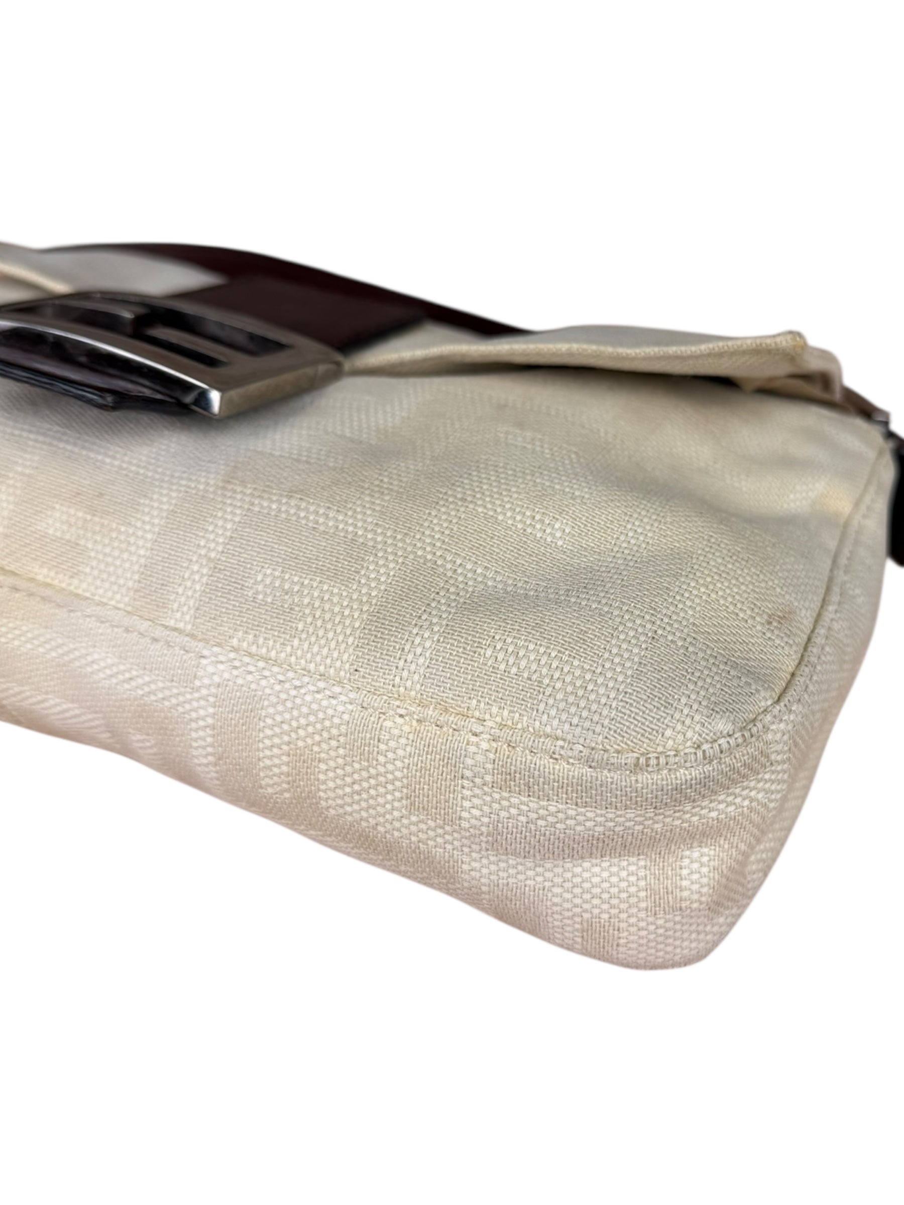 Fendi FF Canvas Baguette