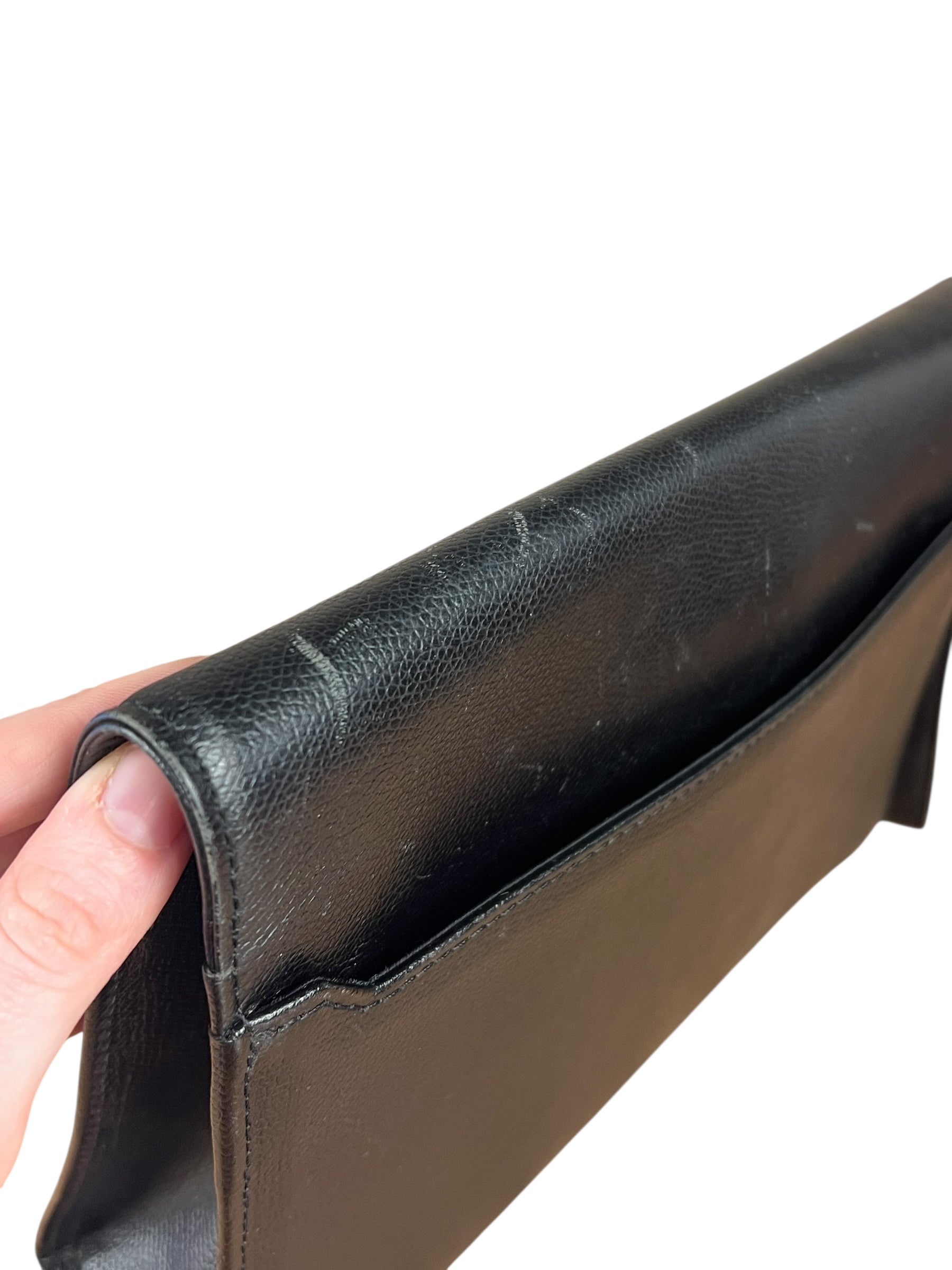 Saint Laurent Vintage Leather Envelope Clutch