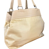 Prada Beige Nylon/Leather Shoulder Bag