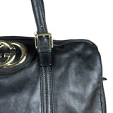 Gucci Britt Leather Boston Bag