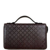 Gucci Diamante Leather Zippy Top Handle Organizer