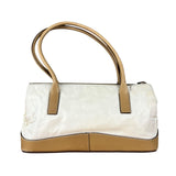 Prada Vintage White/Brown Top Handle Bag