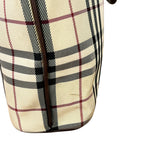 Burberry Leather Trim Nova Check Tote Bag