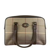 Burberry Brown Vintage Check Boston Handbag